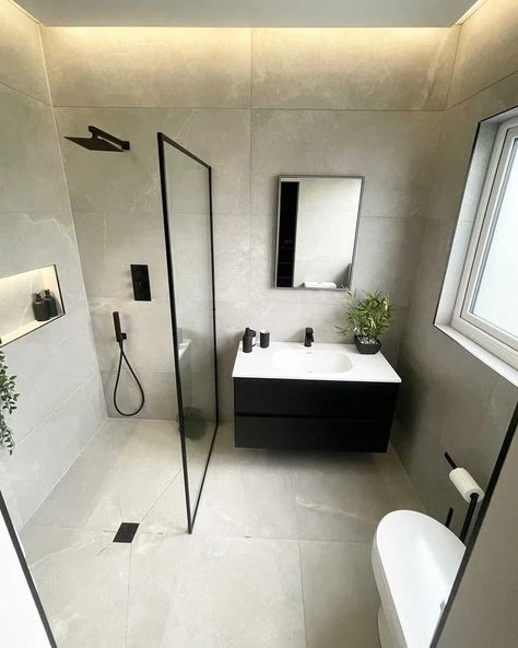 15 Walk-in Shower Ideas for Small UK Bathrooms Small Shower Room, Makeover Kamar Mandi, Ensuite Shower Room, Small Bathroom With Shower, Small Bathroom Layout, Small Bathroom Interior, Bad Inspiration, Bathroom Redesign, Small Bathrooms