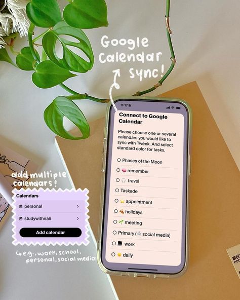 natasha’s studygram ♡ | [ad] Best app to be productive & stay organized 📱🎧 Tweek is a minimal weekly planner and to-do list app designed not to overwhelm you!... | Instagram Travel Calendar, Planner Apps, Planner Board, Appointment Calendar, Planner Quotes, Planner Pdf, Planner Icons, Google Calendar, Holiday Calendar