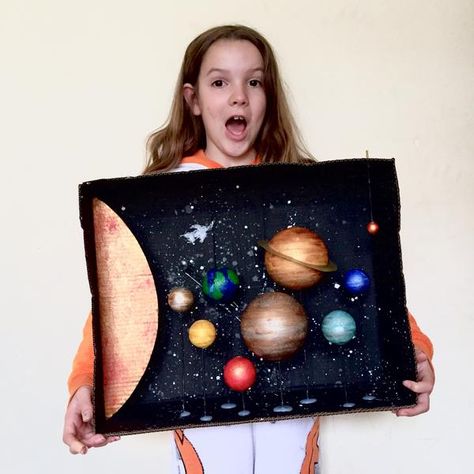 3d Solar System Project, Diy Solar System Project, Make A Solar System, Solar System Projects For Kids, 3d Solar System, Diy Solar System, Space Activities For Kids, Solar System For Kids, Solar System Model