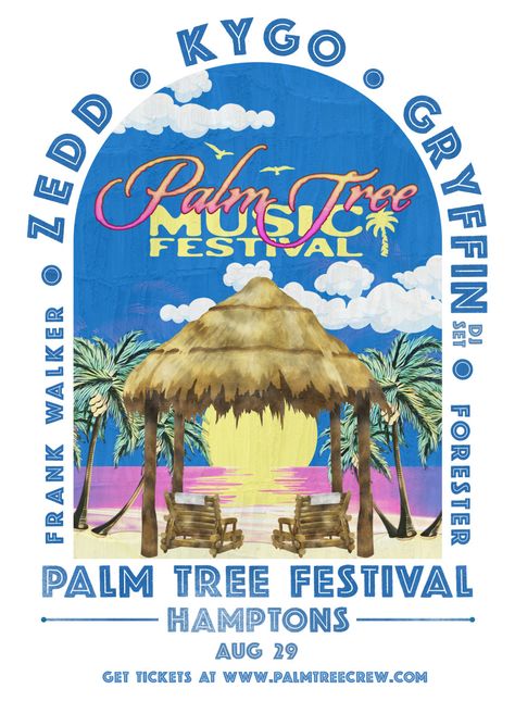 Kygo's Palm Tree Crew to Host Music Festival With Zedd, Gryffin, More - Wazup Naija Beach Music Festival, Electronic Music Festival, Westhampton Beach, Class A Rv, Beach Music, The Late Late Show, Beach Inspired, Electronic Music, Front Row