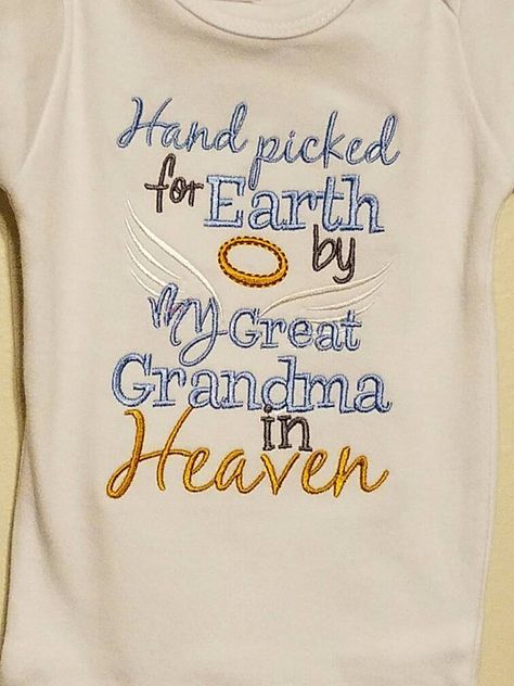 Hand picked for earth by my great grandma in heaven in blue Grandma In Heaven, Disney Gender Reveal, Rainbow Baby Announcement, Toddlers And Tiaras, Grandparent Pregnancy Announcement, Baby Announcement Pictures, Boy Monogram, Baby Clothes Organization, Cricut Baby