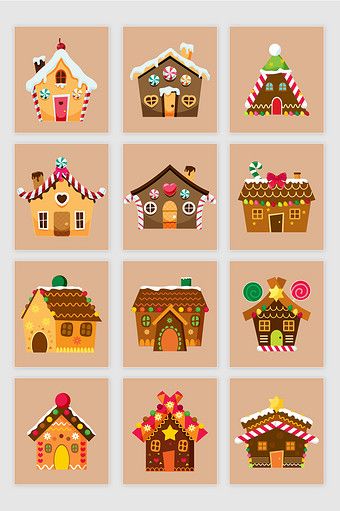 Vintage Gingerbread House Illustration, Cartoon Gingerbread House, Gingerbread House Cartoon, House Png Images, House Png, Gingerbread House Designs, Winter Holiday Crafts, House Cartoon, Winter Art Projects