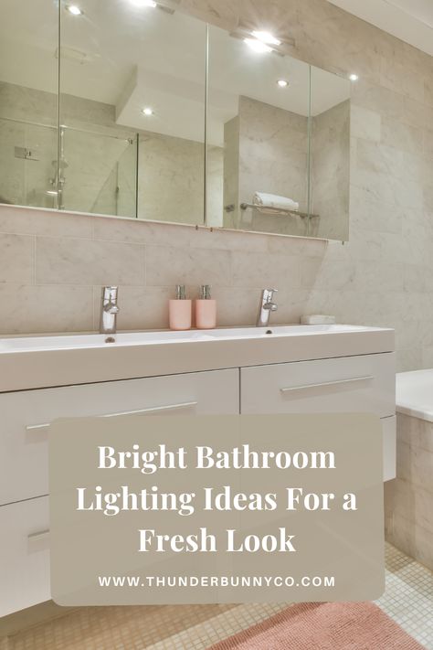 Illuminate your bathroom with bright lighting ideas for a fresh and invigorating look! Explore modern fixtures and creative lighting solutions that enhance the beauty and functionality of your space. From stylish vanity lights to sleek recessed lighting, discover the perfect ways to brighten up your bathroom decor. ✨ #BathroomLighting #BrightIdeas #FreshLook #HomeInspiration #BathroomDesign #LightingSolutions #ModernBathroom #InteriorDesign #BathroomRemodel #ChicHomeDecor #RenovationInspiration Pot Lights In Bathroom, Bright Bathroom Lighting, Bathroom Lighting Trends, Master Bath Lighting, Complete Bathroom Remodel, Bathroom Lighting Ideas, 2024 Bathroom, Modern Fixtures, Bright Bathroom