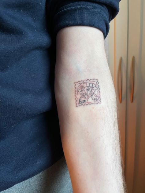 Irish Stamp Tattoo, Ireland Stamp Tattoo, Mosaic Tattoo, Irish Tattoo, Ireland Tattoo, Stamp Tattoo, Irish Tattoos, Cork Ireland, Irish Traditions