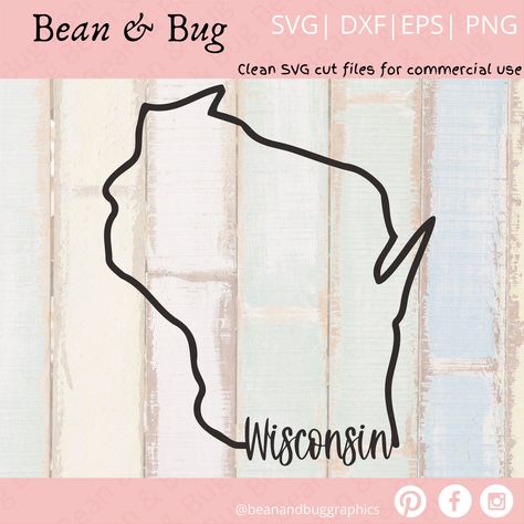 Wisconsin Outline, Home Clip Art, Cricut Svgs, Minnesota Home, Wisconsin State, State Outline, Art Svg, Sign Svg, Microsoft Word