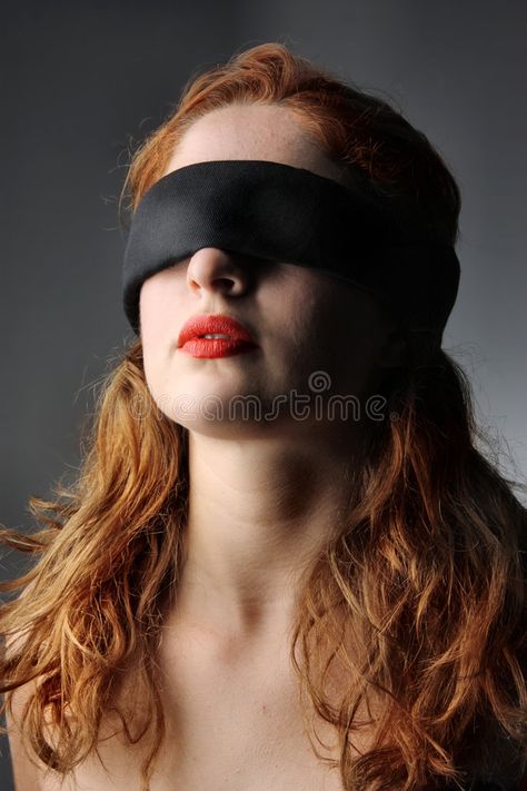 Blindfolded Woman Photography, Blind Folded Woman, Woman Blindfolded, Blindfolded Woman, Medusa Painting, Blind Fold, Satin Eye Mask, Blind Girl, Information Technology Logo