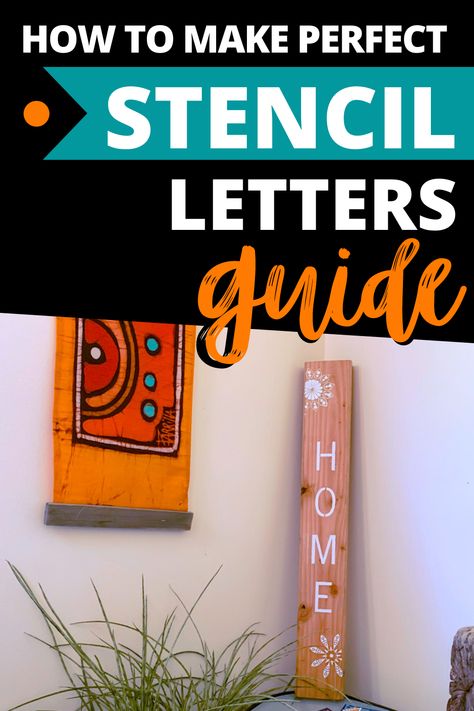 Stenciling On Wood, Diy Wood Sign, Stencils Painting, Stencils Tutorials, Using Stencils, Stencil Decor, Stencil Wood, Stencils For Wood Signs, Pom Pom Rug