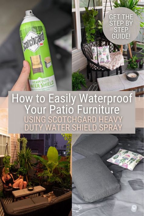 How To Waterproof Fabric, Water Shield, Waterproof Spray, Aerosol Spray, Outside Furniture, Fabric Spray, Patio Furniture Cushions, Boat Covers, Patio Cushions