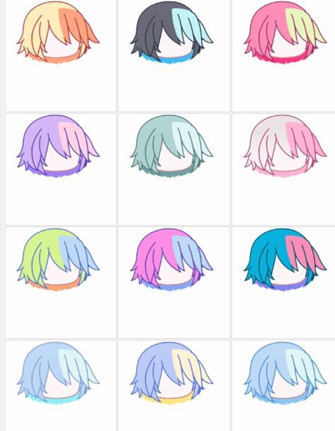 Gacha Eye Color Ideas, Hair Color Ideas Gacha Club, Gacha Life Hair Color Ideas, Cute Gacha Hair Ideas, Gacha Hair Color Ideas, Gacha Club Hair Color Ideas, Gacha Life Hair Ideas Cute, Aesthetic Gacha Hair Ideas, Gacha Ideas Hair