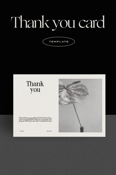 Thanks You Card Design, Thank You Card Design Elegant, Thank You Brand Cards, Thank You Card Purchase, Thank You Business, Thank You Design Aesthetic, Thank You Cards Design Ideas, Branding Thank You Card, Thanks You Card Ideas