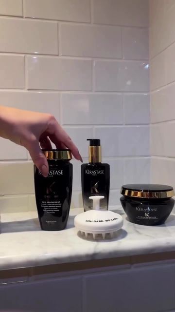 Kerastase Products Aesthetic, Kerastase Aesthetic, Kerastase Chronologiste, Luxury Hair Products, Luxury Shampoo, Luxury Haircare, Natural Dark Blonde, Kerastase Hair, Get Thicker Hair