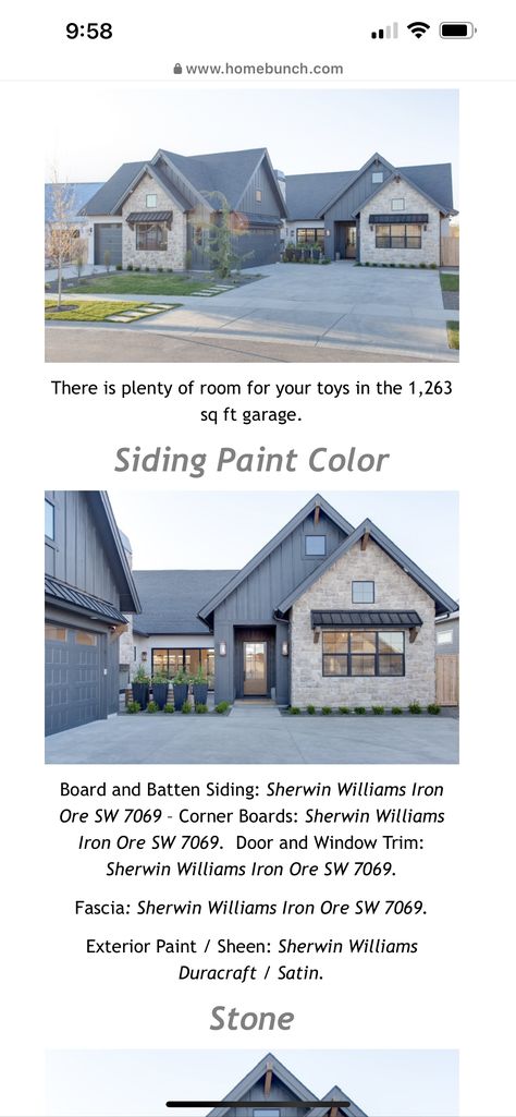 Iron Ore House Exterior, Lake Retreat, Fascia Board, Roof Ceiling, Board And Batten Siding, Siding Paint, Paint Sheen, Iron Ore, House Exteriors