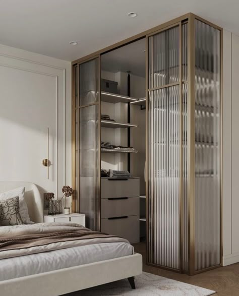 Built In Wardrobe Mirror, Modern Closet Designs, Wall Mounted Closet, Wardrobe Mirror, Modern Closet, Modern Bedroom Interior, Luxury Bedroom Master, Bedroom Wardrobe, Room Design Bedroom