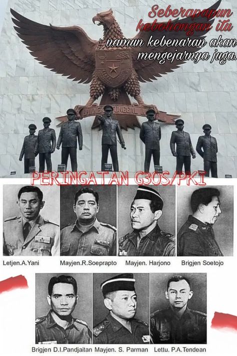 #MenolakLupa! Marilah kita selalu mengingat para jasa pahlawan-pahlawan kita yang telah gugur G30s Pki, Bung Karno, Country Art, Indonesia, Jesus, History, Human, Art