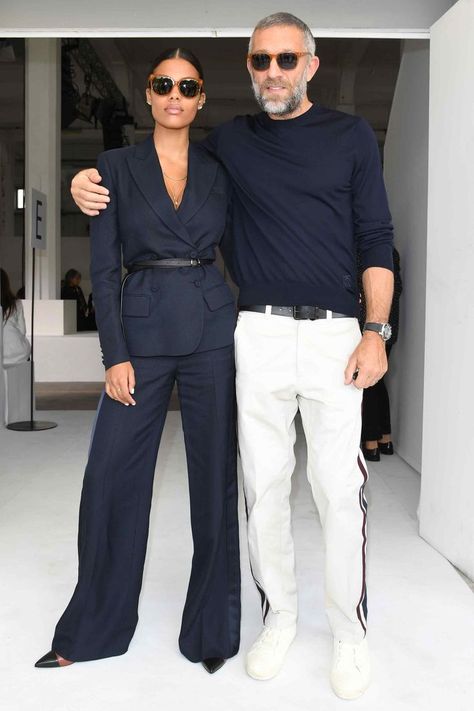 WHO: Vincent Cassel Korean Couple Fashion, Navy Outfits, Couples Fashion, Outfit Elegantes, Best Dressed Man, Stylish Couple, Mode Casual, Stil Inspiration, Cooler Look