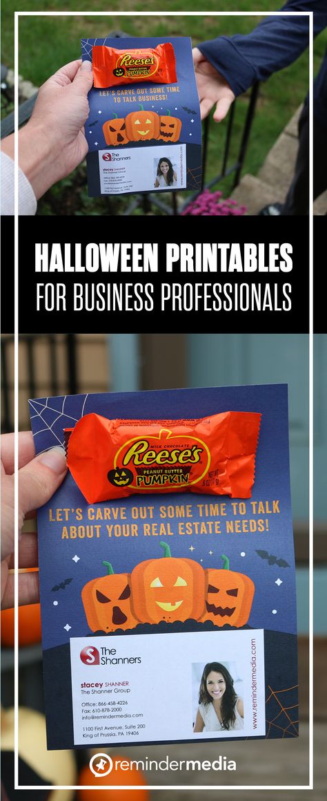 Halloween Sales Blitz Ideas, Client Halloween Gift Ideas, Realtor Halloween Pop By, Halloween Client Gifts, Realtor Pop By Ideas Halloween, Real Estate Marketing Halloween, Holiday Real Estate Marketing Ideas, Halloween Referral Marketing, Fall Sales Blitz Ideas