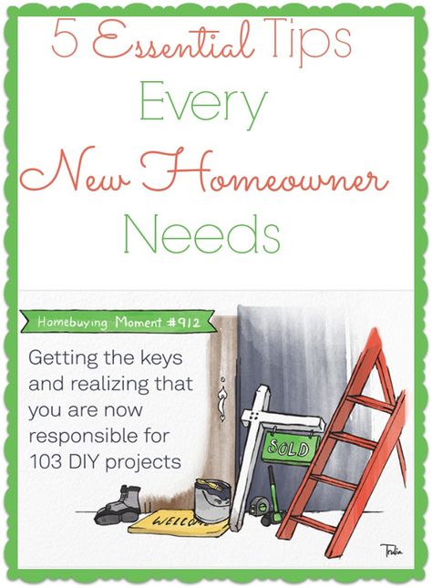 5 Essential Tips for new home owners. Tools list maintenance list Home Owner Tips, Homeowner Tips, New Home Owner, Tools List, Farmhouse Side Table, House Tips, Cute Dorm Rooms, Home Owner, Buying Process