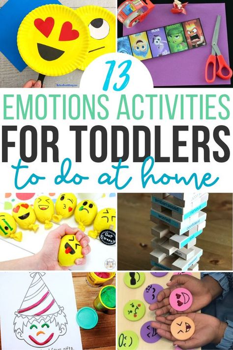 Emotions Activities for Toddlers are a sure way to help them understand feelings at a very young age. These are 10 games and activities to teach children empathy. Emotion Preschool Activities, Emotion Activities For Toddlers, Emotions Activities For Toddlers, Feelings And Emotions Activities, Emotion Activities, Emotions Preschool Activities, Feelings Preschool, Toddler Feelings, Emotions Game