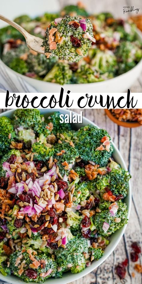 broccoli crunch salad Broccoli Crunch Salad, Broccoli Salads, Upstate Ramblings, Veggie Salads, Easy Broccoli Salad, Delicious Broccoli, Crunch Salad, Easy Broccoli, Raw Broccoli