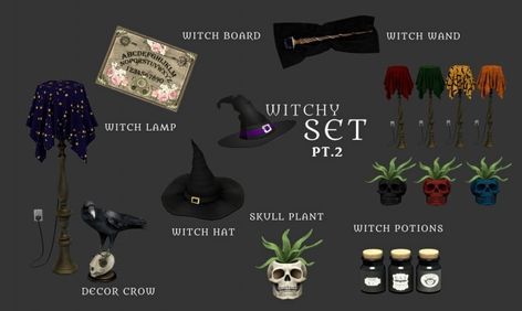 Sims Halloween, Emo Decor, Leo Sims, Sims Furniture, Witch Wand, Sims 4 Game Mods, Sims 4 Cc Folder, Decor Lights, The Sims 4 Download