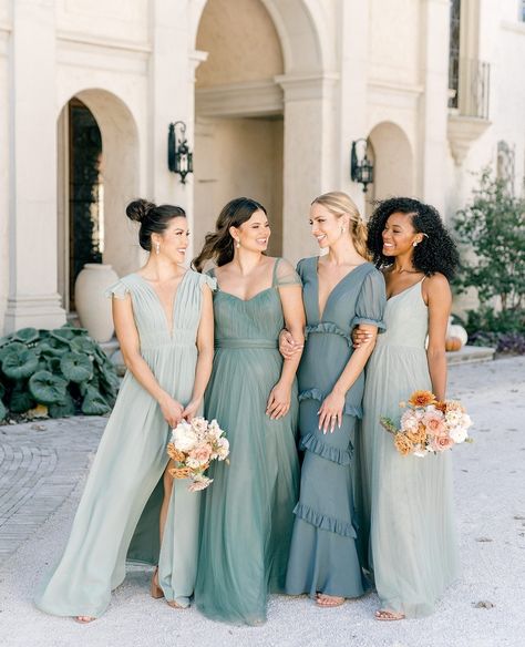 Teal Bridesmaid Dresses Long, Mismatched Green Bridesmaid Dresses, Turquoise Bridesmaid, Teal Bridesmaid, Beach Bridesmaids, Turquoise Bridesmaid Dresses, Teal Bridesmaid Dresses, Bridesmaids Dress Inspiration, Bridal Party Outfit