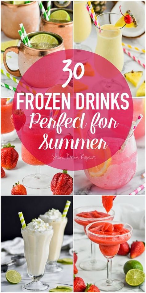 Frozen Summer Drinks, Frozen Mixed Drinks, Frozen Drinks Alcohol, Frozen Drink Recipes, Pool Drinks, Frozen Cocktail, Frozen Cocktail Recipes, Frozen Drink, Summer Drinks Alcohol