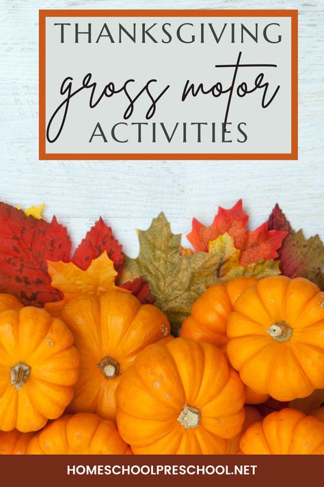 Pumpkin Large Motor Activities, Preschool Outside Activities Gross Motor, Pilgrim Gross Motor Activities, Gross Motor Turkey Activities, November Gross Motor Activities, Thanksgiving Relay Races For Kids, Fall Themed Gross Motor Activities, Gross And Gooey Physiology Activities, Thanksgiving Gross Motor For Toddlers