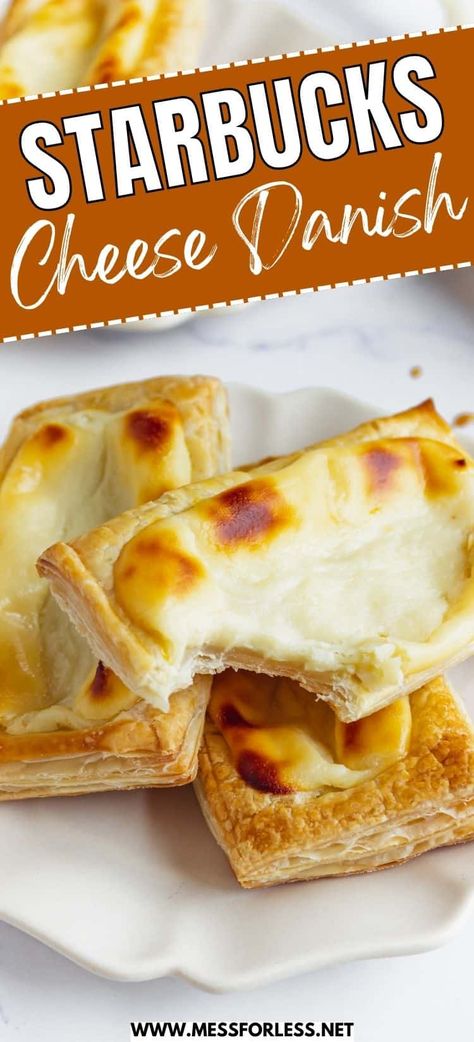 Love Starbucks cheese danish? Learn how to make it at home with this simple copycat recipe! This Starbucks Cheese Danish Recipe is perfect for home bakers and busy parents. Starbucks Cheese Danish Recipe, Danish Recipe Puff Pastry, Starbucks Cheese Danish, Cheese Cookies Recipe, Danish Recipes, Cheese Danish Recipe, Danish Recipe, Copycat Starbucks Recipes, Cheese Danish