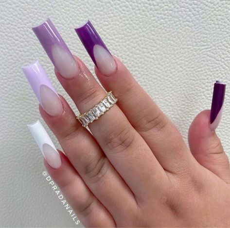 Instagram Gradient, Purple Acrylic Nails, Long Acrylic Nail Designs, Drip Nails, Dope Nail Designs, Short Square Acrylic Nails, Long Acrylic Nails Coffin, Long Square Acrylic Nails, Trendy Nail