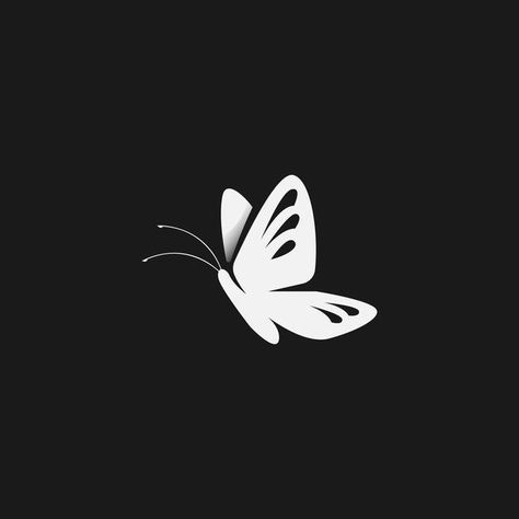 Minimalist Butterfly, Butterfly Black And White, Butterfly Png, Floral Logo Design, Flower Logo Design, Black And White Minimalist, Cool Pictures For Wallpaper, Butterfly Logo, Black And White Logos