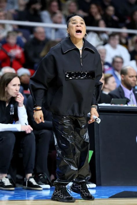 Dawn Staley Outfits Through the Years: The Coach's Viral Looks, Photos Coach Outfits Sports, Basketball Coach Outfit, Dawn Staley, Coach Outfits, Designer Looks, Sports Coach, Carolina Gamecocks, South Carolina Gamecocks, Basketball Coach