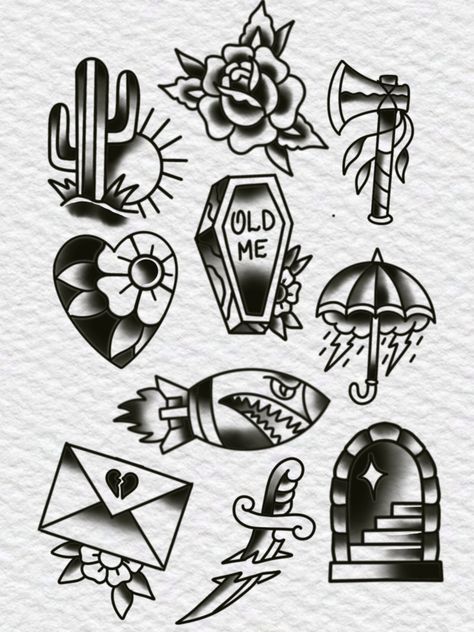 Ignorant Art, Wicca Tattoo, Halloween Sleeve, Traditional Tattoo Black And White, Small Traditional Tattoo, Traditional Tattoo Stencils, Traditional Tattoo Drawings, Traditional Black Tattoo, Traditional Tattoo Flash Art