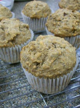 Apple Butter Bran Muffins Recipe Banana Chip Muffins, Sugar Free Banana Muffins, Banana Muffin Recipe Healthy, Sugar Free Banana Bread, Bran Muffin Recipes, Banana Muffins Easy, Healthy Banana Muffins, Peanut Butter Banana Muffins, Banana Muffin Recipe