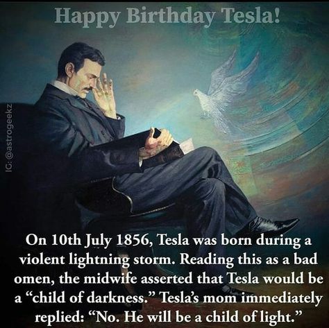 Nikola Tesla Birthday, Lightning Storm, Child Of Light, Nikola Tesla, Wisdom Quotes, Tesla, Happy Birthday, Reading, Birthday