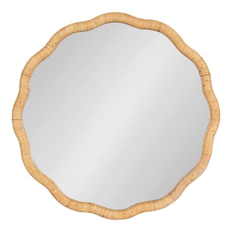 PRICES MAY VARY. 35% Mdf , 35% Glass , 30% Rattan Modern Mirror Design: The bohemian Rahfy mirror features a lovely round mirror surrounded by a rattan-wrapped frame with a textured, dimensional design Quality Rattan Mirror: The Rahfy mirror frame is wrapped with a rich and stunning rattan to project worldly sophistication amidst your wall decor theme Versatile Wavy Mirror: The diameter of this mirror makes it a stupendous accent piece to feature as a decorative fireplace statement or a function Round Rattan Mirror, Modern Mirror Design, Round Wooden Mirror, Bohemian Decor Inspiration, Scalloped Mirror, Wavy Mirror, Beautiful Mirror, Rattan Mirror, Bohemian Aesthetic