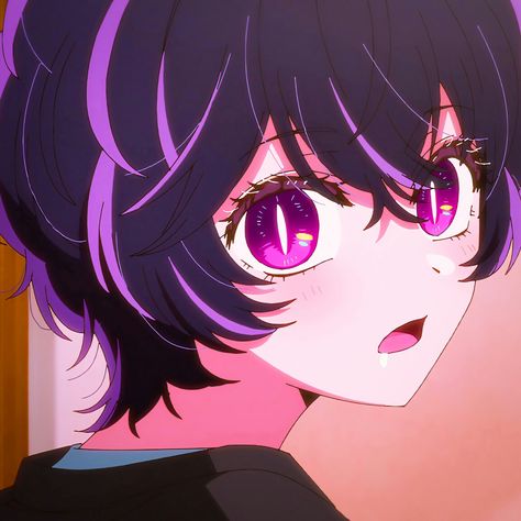 Abiko Samejima Icon, Oshi No Ko Eyes, Purple Hair Character, Oshi No Ko Pfp, Abiko Samejima, Oshi No Ko Icon, Anime Purple Hair, Chibi Body, Twitter Header Pictures