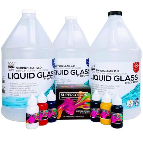 Liquid Glass Epoxy, Bar Top Epoxy, Colored Epoxy Resin, Colored Epoxy, River Tables, Diy Table Top, Diy Resin Projects, Clear Epoxy Resin, Epoxy Resin Table