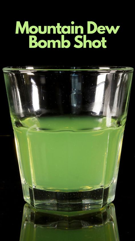 Elevate your party with the electrifying Mountain Dew Bomb Shot Recipe! ⚡��🥃 Experience the ultimate flavor explosion that's perfect for adrenaline junkies. This high-octane concoction combines zesty Mountain Dew, tangy citrus vodka, and a hint of refreshing blue curaçao. Dive into the excitement of the Mountain Dew Bomb Shot! 🏔💥 #MountainDewBombShot Mountain Dew Alcoholic Drinks, Mountain Dew Recipes, Green Shots Alcohol, Green Shots, Holidays Drinks, Bomb Shots, Shots Alcohol Recipes, Bomb Drinks, Bartending Tips