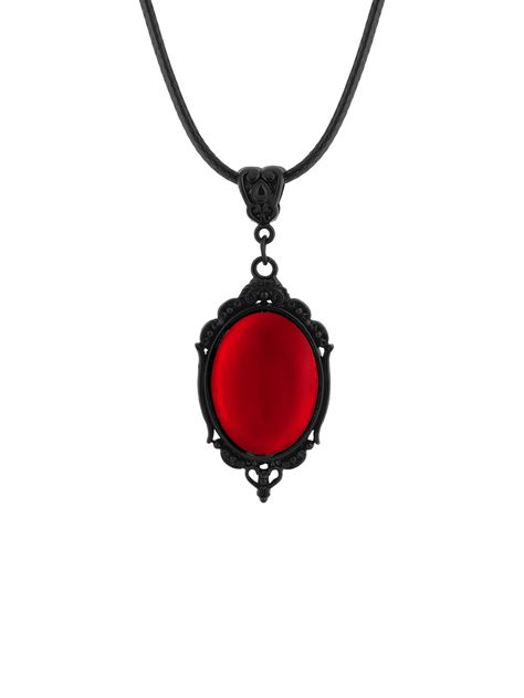 PRICES MAY VARY. GOTHIC VINTAGE RED TEARDROP VICTORIAN NECKLACE: The Red Teardrop Necklace is a versatile and stylish piece of jewelry that is perfect for those who love gothic fashion. It's suitable for everyday wear, as well as for special events and parties, making it a great addition to any wardrobe MATERIALS: Meticulously crafted from high-quality zinc alloy, stainless steel, glass and PU leather cord SIZE AND LENGTH: The Red Teardrop pendant measures 0.9 inches in width, 1.49 inches in len Gothic Pendant, Goth Necklace, Victorian Necklace, Necklace Gothic, Wardrobe Wishlist, Gothic Vintage, Gothic Necklace, Red Necklace, Jewelry Christmas