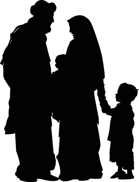 Family Silhouette, Shadow Images, Family Black, Muslim Family, Tree Saw, Wedding People, Cityscape Photos, Logo Banners, Nature Backgrounds