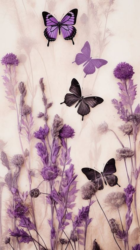 Lavender Butterfly Wallpaper, Iphone Wallpaper Lavender, Butterfly Phone Wallpaper, Wallpaper Lavender, Phone Wallpaper Iphone, About Butterfly, Lavender Butterfly, Butterfly Background, Lavender Aesthetic