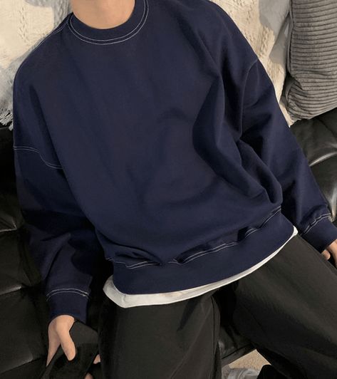 Blue Crewneck Outfit, Crewneck Outfit Men, Navy Blue Sweater Outfit, Blue Sweatshirt Outfit, Navy Sweater Outfit, Sweatshirt Outfit Men, Blue Outfit Men, Blue Sweater Outfit, Crewneck Outfit