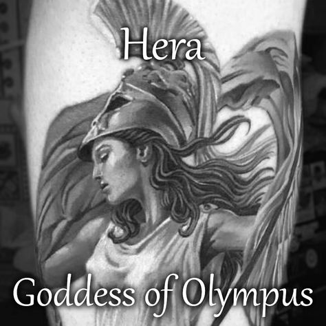 As the greek goddess of marriage and Queen of Olympus, Hera was the Queen of Gods. Though the Queen of marriage, Hera was said to be jealous and vengeful to the lovers of Zeus.  Before her marriage to Zeus, she ruled over the heavens and earth then was given the title of Queen of Heaven. . Check out our blog post at vidalocatattoo.co.uk/blog/ancient-greek-tattoos  .  #tattoo #tattooblog Hera Greek Goddess Tattoo, Hera Tattoo Goddesses, Hera Tattoo Design, Hera Goddess Tattoo, Hera Tattoo, Loca Tattoo, Hera Greek Goddess, Ancient Greek Tattoo, Goddess Tattoos