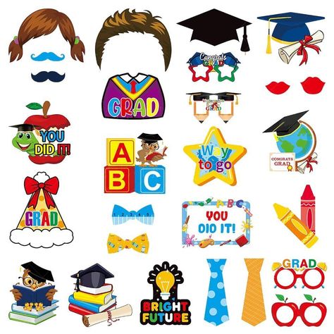 We offer Free Shipping on all order!! Wel come to my stores, The Smart of your choice and satisfaction guarantee. Kindergarten Graduation Photo Props 2024 Graduation Photo Booth Props Book Eyeglasses Selfie Signs Preschool Graduation Picture Props for Kindergarten School Congrats Grad Party Decorations Gallery Product Description Material: Cardboard paper Size: Varies from 2-8 inches Pattern: Pencil, stationery chalkboard,graduation grad words, basketball, beard, glasses, hat, tie, crayon, pencil, apple, globe card props Package included: 2024 Graduation photo booth props ×27 Wide application: These kindergarten congrats grad party props can be used as decorations for kindergarten opening ceremonies, orientation parties, graduation parties, children's day hangings, children's parties, scho Decorations For Kindergarten, Kindergarten Graduation Decorations, Graduation Chalkboard, Pencil Apple, Graduation Photo Props, Graduation Photo Booth Props, Graduation Photo Booth, Picture Props, Grad Party Decorations