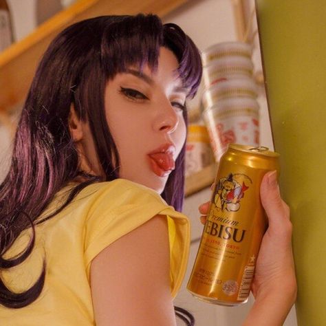 Drinking Beer Pose, Misato Aesthetic, Misato Katsuragi Cosplay, Drinking Pose Reference, Energetic Poses Reference, Misato Cosplay, Neon Evangelion, Body Reference Poses, Human Poses Reference