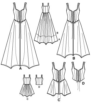 simplicity 2757 gothic bodice overdress Corset Dress Pattern, Simplicity Patterns Costumes, Medieval Dress Pattern, Rapunzel Cosplay, Rapunzel Costume, Mode Steampunk, Rapunzel Dress, Costume Sewing Patterns, Costume Patterns