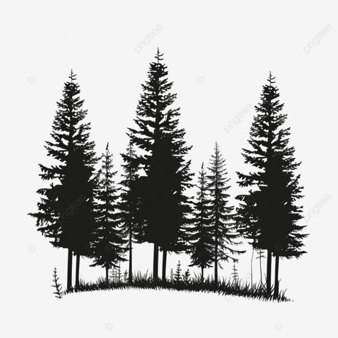 pine tree plant forest silhouette Pine Tree Clipart, Silhouette Forest, Silhouette Tree, Forest Silhouette, Pine Trees Forest, Evergreen Forest, Tree Clipart, Tree Illustration, Transparent Image