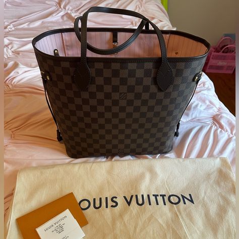 Used Only Twice, Basically Brand New. Comes With Dust Bag And Original Receipt. Smoke Free Home And Slightly Stuffed To Maintain Originally Shape And Will Ship That Way As Well. Price Reflects Without The Porchette. If Interested Price Increases Just Message Me For Price. Louis Neverfull, Neverfull Damier Ebene, Neverfull Mm Damier Ebene, Neverfull Mm, Interior Color, Damier Ebene, Vuitton Bag, Louis Vuitton Bag Neverfull, Louis Vuitton Bags