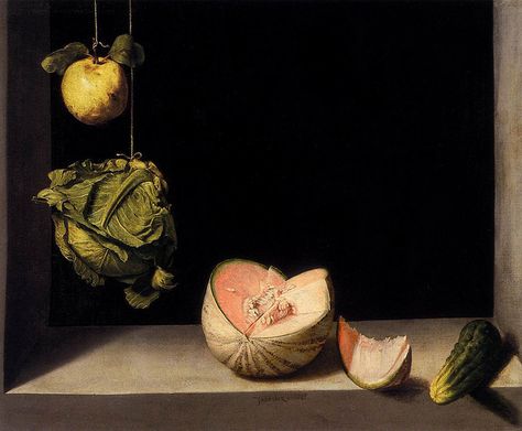 Fra Juan Sánchez Cotan ‘Quince, Cabbage, Melon and Cucumber’ 1603 by Plum leaves, via Flickr Famous Still Life Paintings, Natural Form Artists, Juan Sanchez Cotan, Dutch Still Life, Still Life Artists, Francisco Goya, Paintings Famous, Spanish Art, A4 Poster