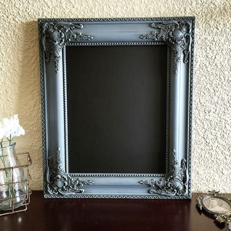 Ornate framed chalkboard painted with Heirloom Traditions Chalk Type Paint in a mixture of Moody and Black Velvet. Finished with Heirloom Traditions Dark Umber Wax.  www.facebook.com/kelleysvintageheart Vip Pass Design, Medicine Snaps, Passport Template, All Apple Products, Itunes Card, Heirloom Traditions, Delivery Pictures, Credit Card App, Video Call With Boyfriend Screen Photo